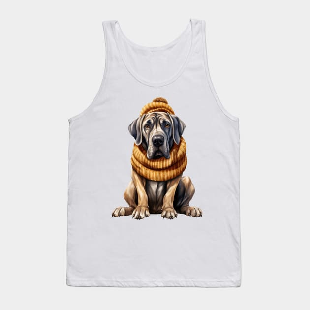 Winter Great Dane Dog Tank Top by Chromatic Fusion Studio